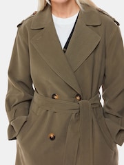 Whistles Green Petite Riley Trench Coat - Image 3 of 5