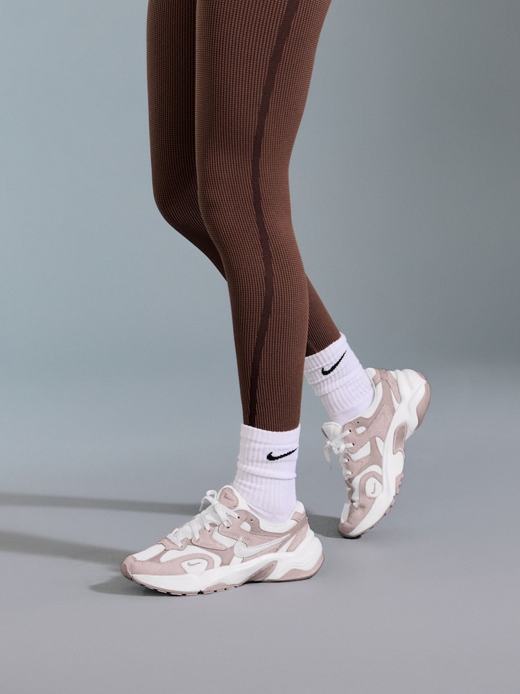 Nike White/Pink AL8 Trainers - Image 1 of 5