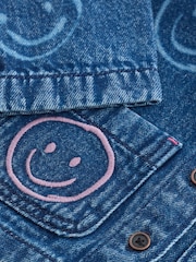 Denim Smiley 100% Cotton Shacket and Trousers Set (3mths-7yrs) - Image 7 of 8