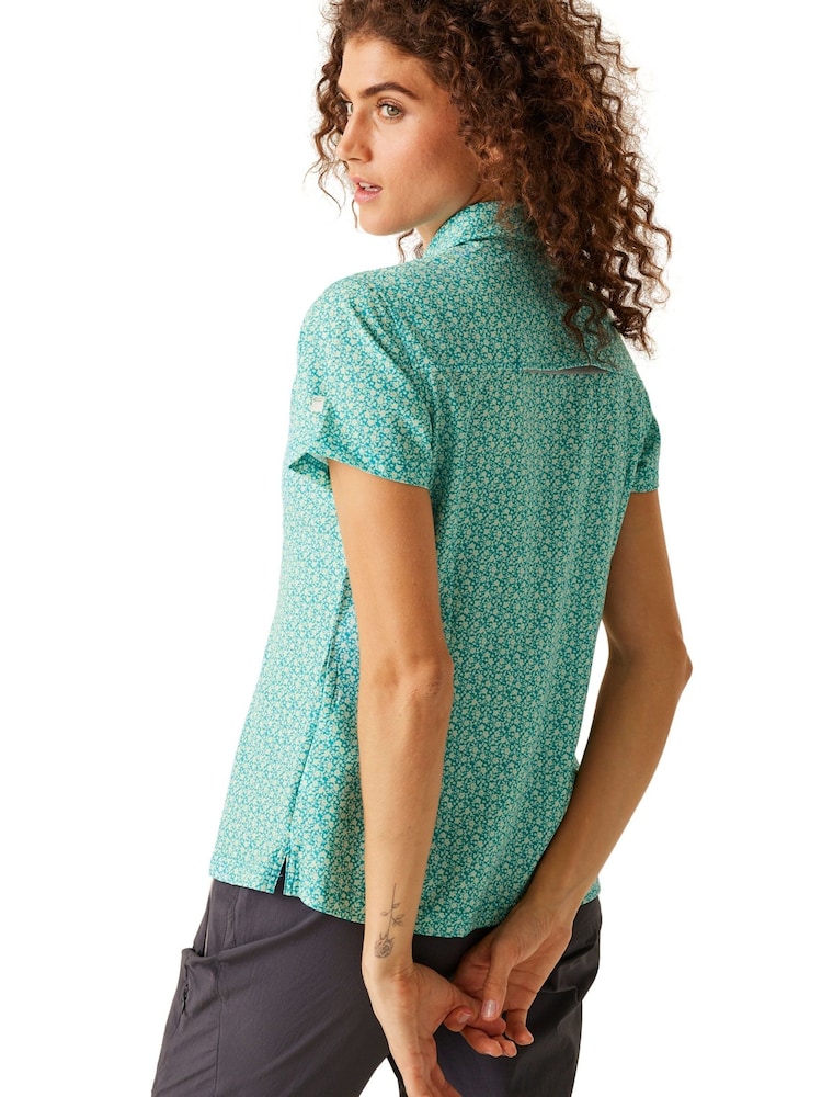 Regatta Blue Travel Packaway Short Sleeve Shirt - Image 2 of 7