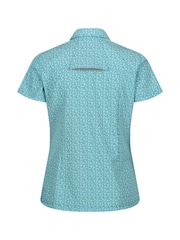Regatta Blue Travel Packaway Short Sleeve Shirt - Image 6 of 7