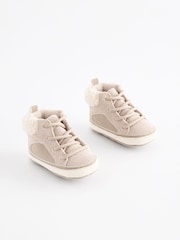 Neutral Warm Lined Lace-Up Baby Boots (0-24mths) - Image 1 of 5