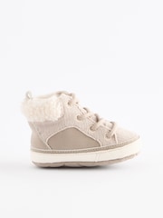 Neutral Warm Lined Lace-Up Baby Boots (0-24mths) - Image 2 of 5