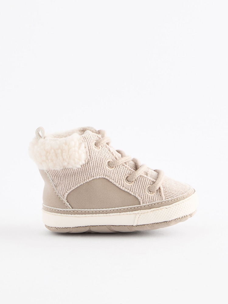 Neutral Warm Lined Lace-Up Baby Boots (0-24mths) - Image 2 of 5 Neutral Warm Lined Lace-Up Baby Boots (0-24mths) - Image 2 of 5