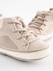 Neutral Warm Lined Lace-Up Baby Boots (0-24mths) - Image 4 of 5