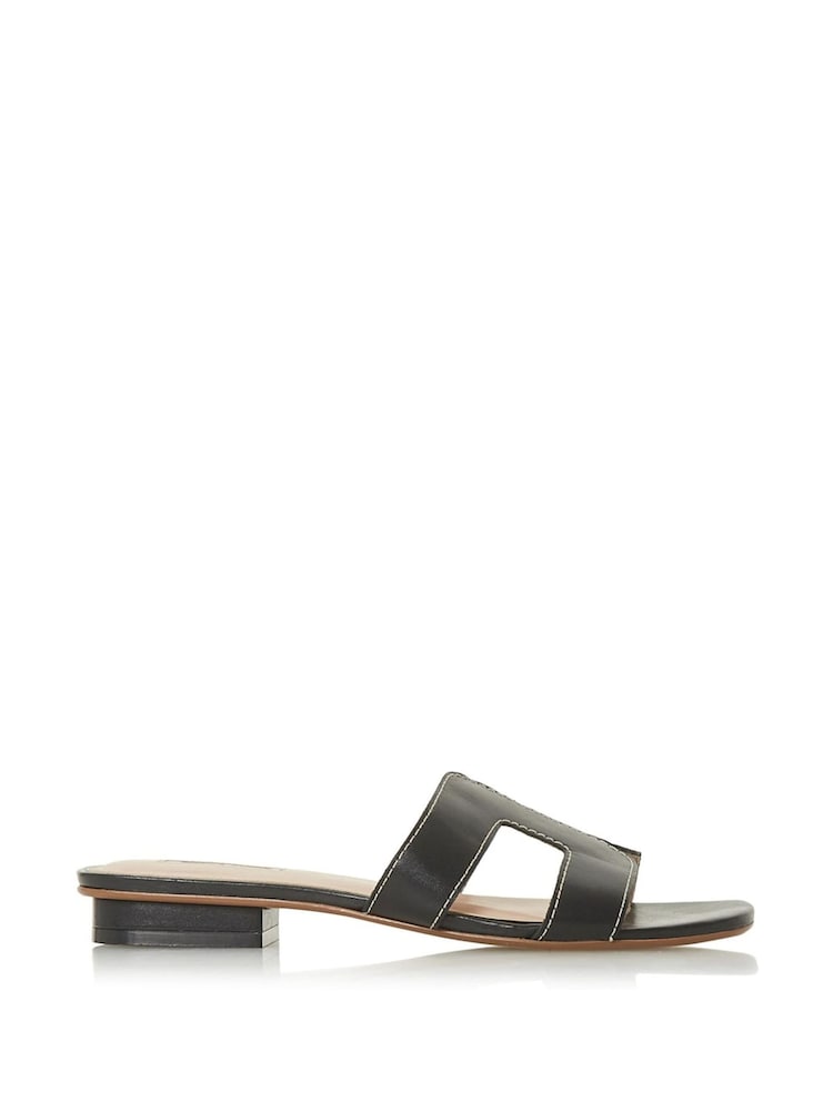 Dune London Black Standard Fit Loupe Smart Slider Sandals - Image 4 of 7