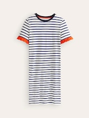 Boden Cream Emily Ruffle 100% Cotton Dress - Image 5 of 5