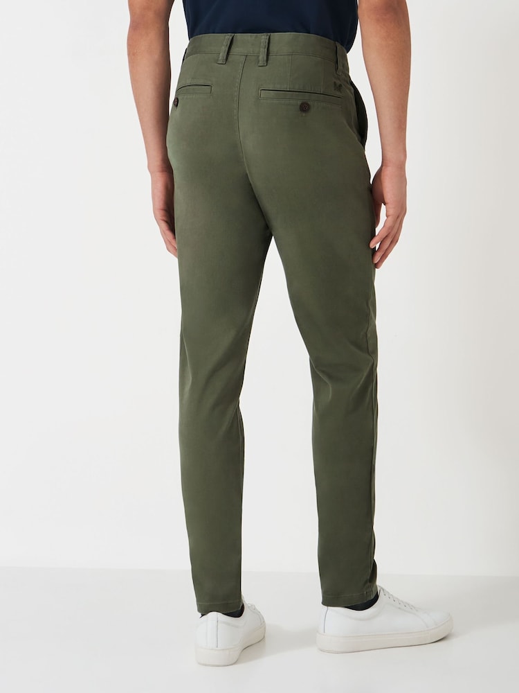 Зеленый - Узкие брюки-чинос Crew Clothing Company - Image 2 of 5
