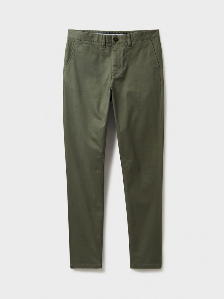 Зеленый - Узкие брюки-чинос Crew Clothing Company - Image 5 of 5