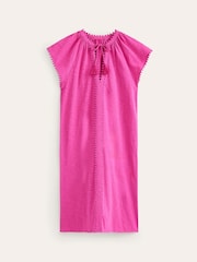 Boden Purple Millie Pom 100% Cotton Dress - Image 5 of 5