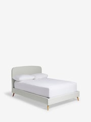 Grey Light Tweedy Plain Matson Upholstered Bed Frame - Image 6 of 7