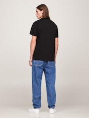 Tommy Jeans Blue Slim Essential Flag 100% Cotton T-Shirt - Image 2 of 9