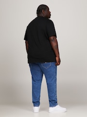 Tommy Jeans Blue Slim Essential Flag 100% Cotton T-Shirt - Image 4 of 9