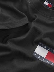 Tommy Jeans Blue Slim Essential Flag 100% Cotton T-Shirt - Image 5 of 9