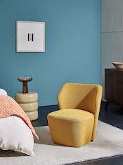MADE.COM Ochre Yellow Pax Boucle Topeka Accent Chair - Image 1 of 5