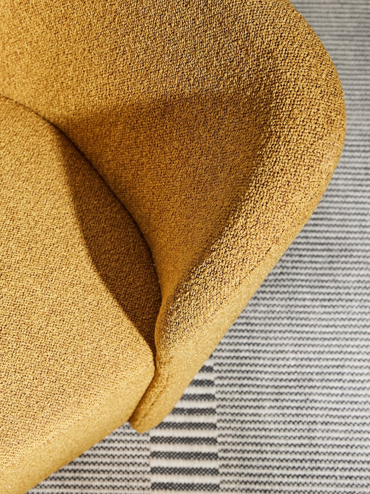 MADE.COM Ochre Yellow Pax Boucle Topeka Accent Chair - Image 2 of 5
