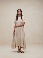 Banana Republic Beige Aurelia Linen-Blend Maxi Dress - Image 4 of 5