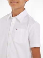 Tommy Hilfiger White Solid Oxford Shirt - Image 3 of 6