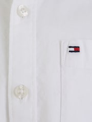 Tommy Hilfiger White Solid Oxford Shirt - Image 6 of 6