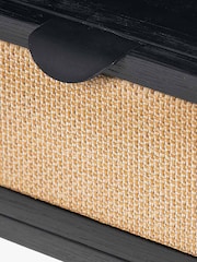 Pacific Black Fiji Acacia Wood and Rattan Bedside Unit - Image 5 of 6