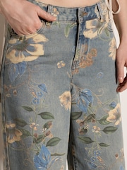 Apricot Blue Floral Print Ankle-Length Jeans - Image 4 of 5