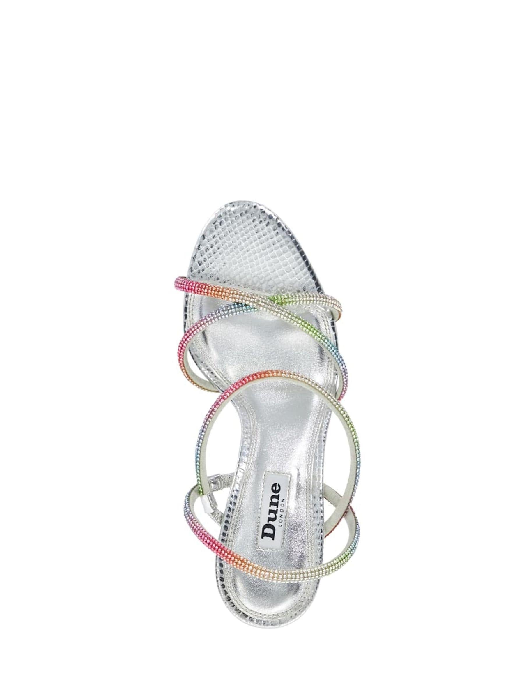 Silver dune heels best sale
