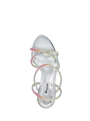Dune London Silver Momentum Embellished Strap High Heel Sandals - Image 6 of 6