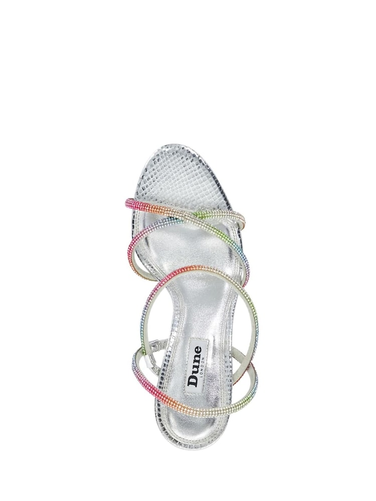 Dune London Silver Momentum Embellished Strap High Heel Sandals - Image 6 of 6