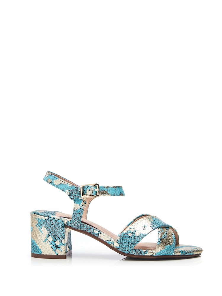 Moda in Pelle Lotsie Cross Over Block Two Part Sandals - Image 1 of 4