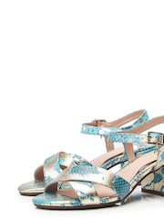 Moda in Pelle Lotsie Cross Over Block Two Part Sandals - Image 2 of 4