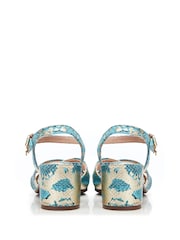Moda in Pelle Lotsie Cross Over Block Two Part Sandals - Image 3 of 4