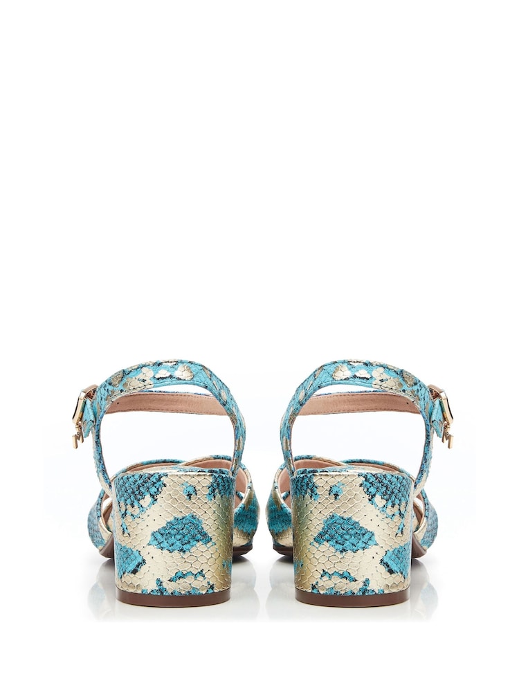 Moda in Pelle Lotsie Cross Over Block Two Part Sandals - Image 3 of 4