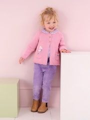 JoJo Maman Bébé Lilac Purple 2-Pack Ditsy Floral Peter Pan Tops - Image 4 of 4
