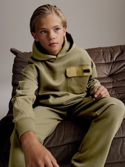Khaki Green Utility style Hoodie & Joggers Set (3-16yrs) - Image 2 of 12