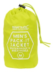Regatta Yellow Mens Waterproof Pack It Jacket III - Image 10 of 10