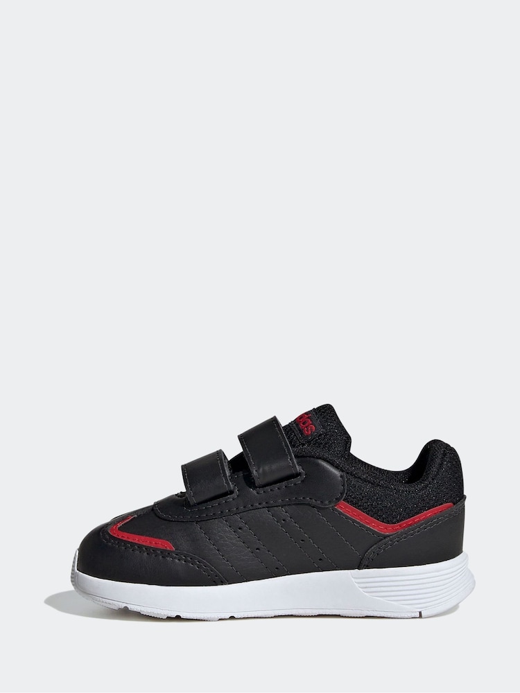 adidas Black/Red Kids Tensaur Switch Shoes - Image 2 of 8