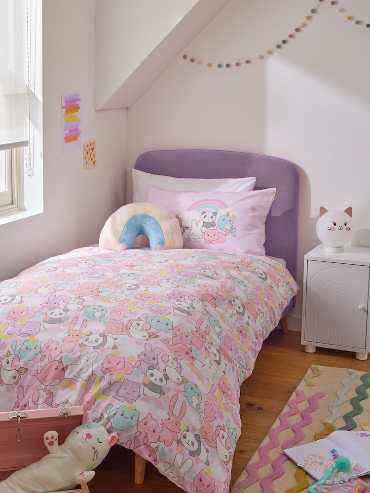 Kawaii Single Duvet Cover and Pillowcase Set with Fitted Sheet - Image 1 of 11