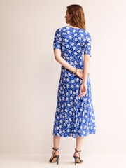 Boden Blue Petite Rebecca Jersey Midi Tea Dress - Image 4 of 5