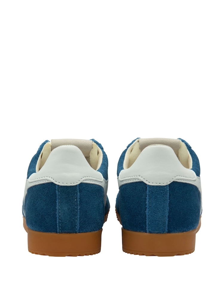 Gola Sky Blue Ladies Elan Suede Lace-Up Trainers - Image 2 of 4