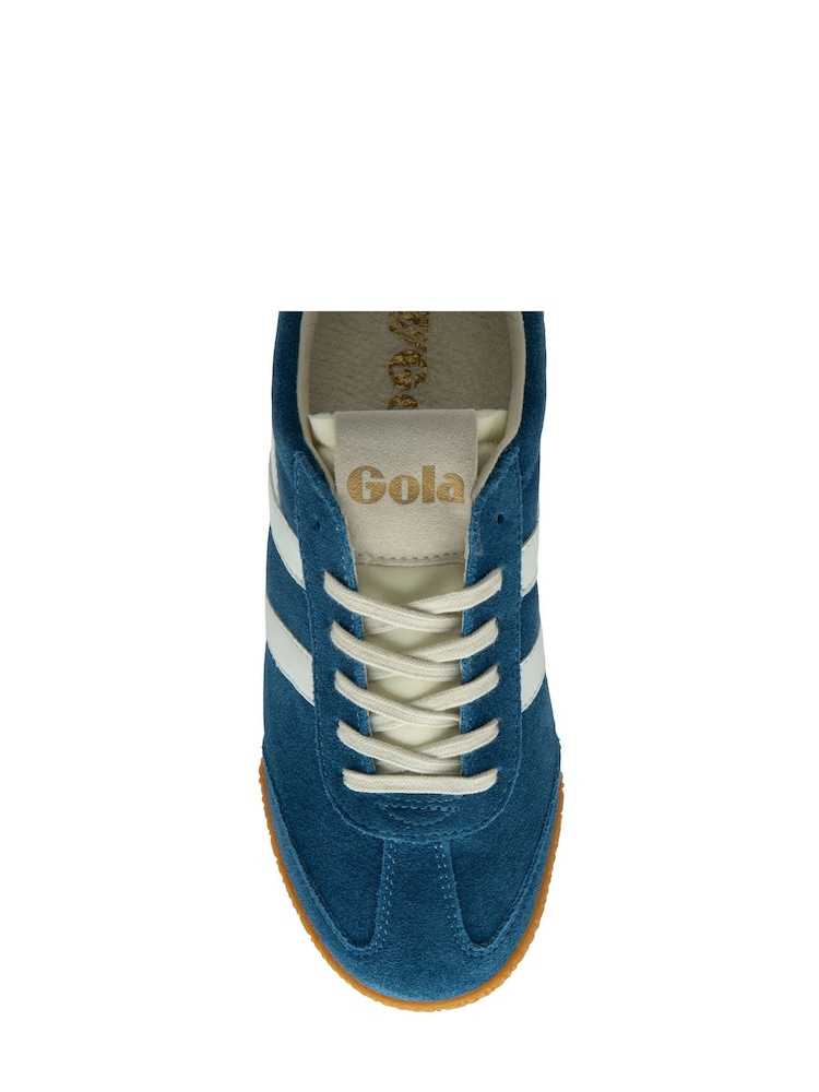 Gola Sky Blue Ladies Elan Suede Lace-Up Trainers - Image 4 of 4