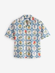 Blue EDIT Short Sleeve Floral Printed Shirt - Image 6 of 8