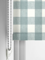 Sophie Allport Teal Blue Gingham Made to Measure Roller Blinds - Image 3 of 6