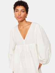 Whistles White Linen Blend Gloria Blouse - Image 1 of 5