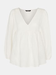 Whistles White Linen Blend Gloria Blouse - Image 5 of 5
