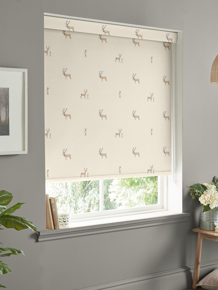 Sophie Allport Natural Stags Made to Measure Roller Blinds - Image 2 of 6