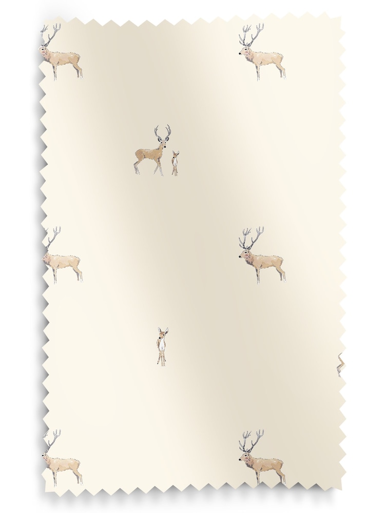 Sophie Allport Natural Stags Made to Measure Roller Blinds - Image 6 of 6