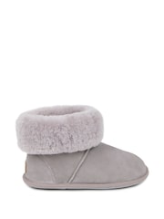 Серый - Just Sheepskin женские зимние тапочки Albery - Image 2 of 5