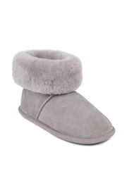 Серый - Just Sheepskin женские зимние тапочки Albery - Image 3 of 5