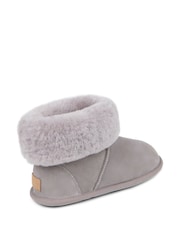 Серый - Just Sheepskin женские зимние тапочки Albery - Image 4 of 5