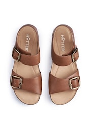 Hotter Dark Brown Wide Fit Tourist II Buckle Sandals - Image 3 of 4